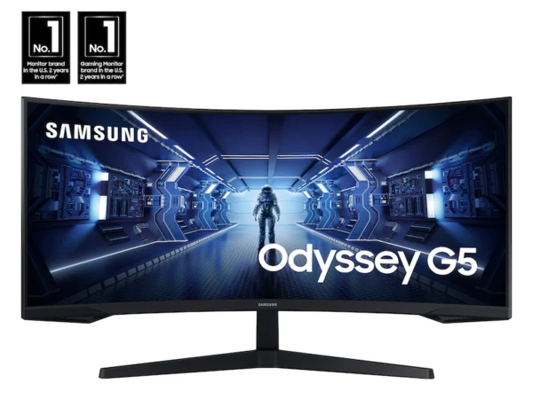 Samsung Odyssey G55T Monitor 34-inch 3440x1440 165Hz 1000R Curved UWQHD Gaming Monitor Pakistan
