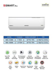 Kenwood 1.5 Ton Inverter Price in Pakistan