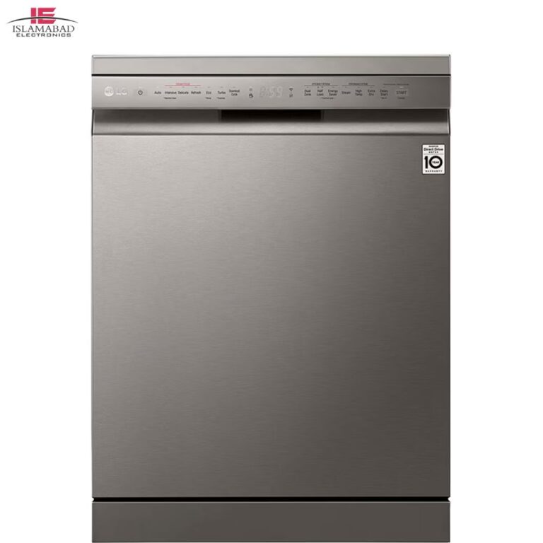 LG DFB425FP dishwasher with QuadWash and steam cleaning for modern kitchens in Pakistan