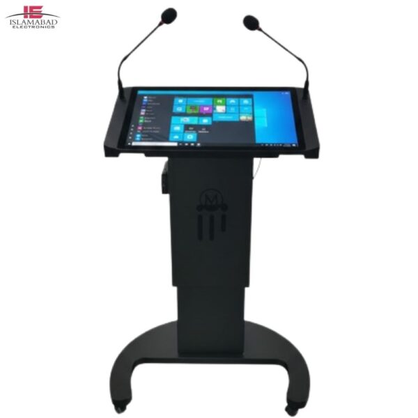 Cherry CH_DP2200 digital podium in Pakistan with 21.5 inch touch screen smart lectern for conference hall and auditorium