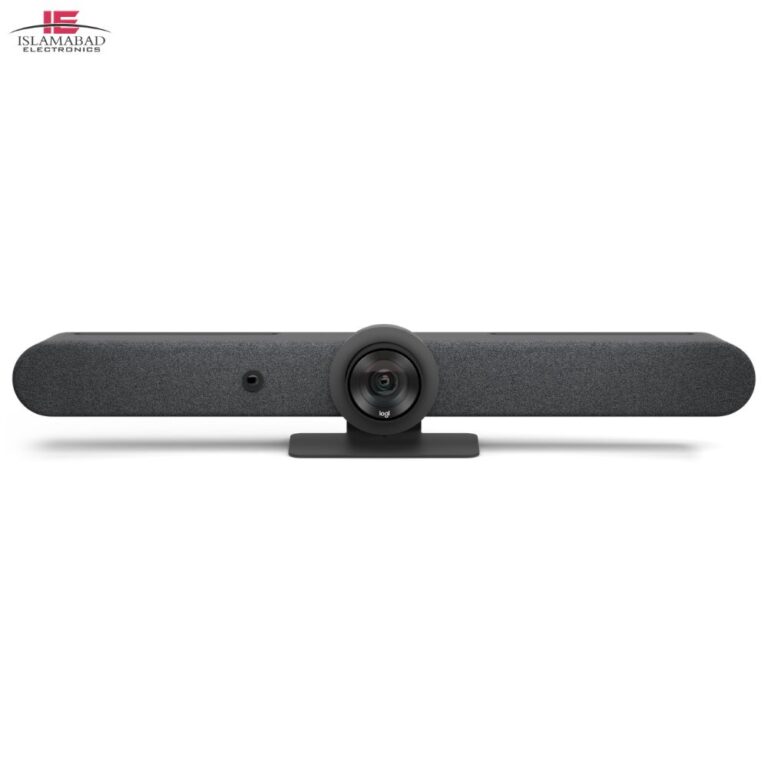 Logitech Rally Bar in Pakistan all-in-one 4K video conferencing system with AI conference camera, beamforming microphones, premium speakers, Zoom Rooms, Microsoft Teams, and professional meeting room solution